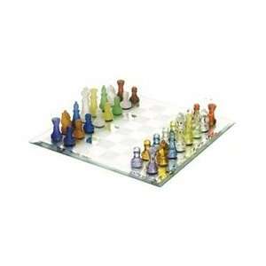  10 Glass Chess Set, Assorted Colors: Toys & Games