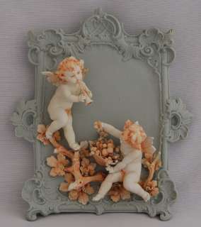 OLD VOLKSTEDT PORCELAIN HIGH RELIEF BISQUE WALL PLAQUES  