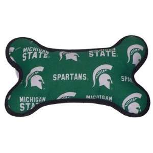  Michigan State University Fabric Bone Dog Toy Pet 