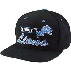   Detroit Lions Black Grind Snapback Adjustable Hat: Sports & Outdoors