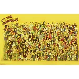  The Simpsons   Group Shot Of All the Characters   36 x 24 
