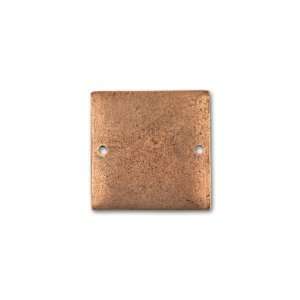   Copper Plated Pewter Medium Square Tag Link Arts, Crafts & Sewing