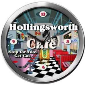  HOLLINGSWORTH 14 Inch Cafe Metal Clock Quartz Movement 