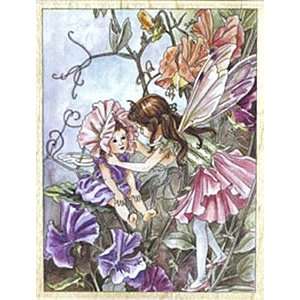  Sweet Pea Flower Fairies Wood Mounted Rubber Stamp Arts 