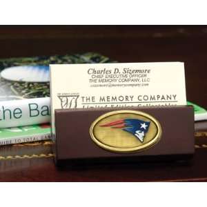   NFL New England Patriots Football Business Card Holder: Home & Kitchen