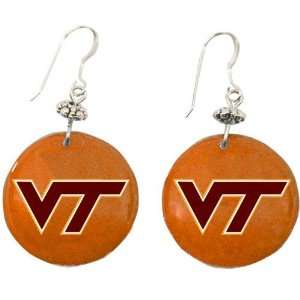 Virginia Tech Hokies Offense Sterling Silver Earrings  
