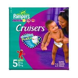  Pampers Cruisers Jumbo Pack Diapers Size 5 27 lbs and up 