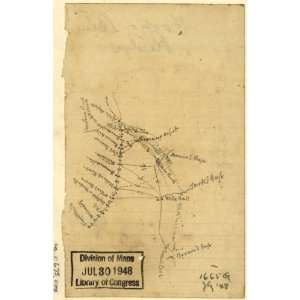  1860 Map Virginia, Albemarle County