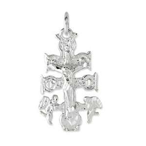   Cara Vaca Crucifix Pendant with 18 Inch Stainless Steel Chain Jewelry
