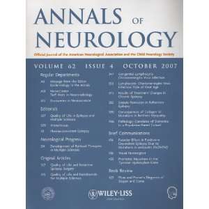   of Neurology Volume 64, Issue 4, October 2007 (Pages 307 428) Books