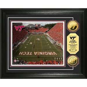  Virginia Tech Framed Lane Stadium 24KT Gold Coin Photomint 