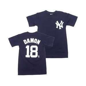 com New York Yankees Johnny Damon Player Name & Number Youth T Shirt 