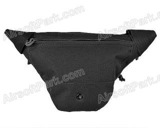 600D Tactical 2 Ways Small Utility Waist Pouch Bag w/Zipper Black 