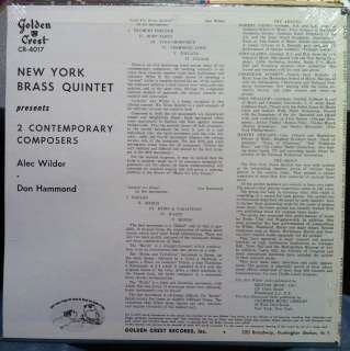 NEW YORK BRASS QUINTET 2 contemporary composers LP sealed CR 4017 