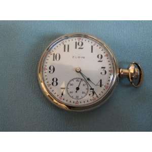  1917 Elgin Pocket Watch 7 Jewels Working Great Everything 