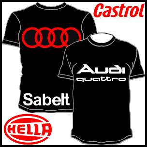 Audi Quattro WRC Rally Shirt Polo Castrol Hella Formula One NASCAR 