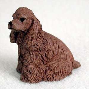  Cocker Spaniel Miniature Dog Figurine   Brown: Home 