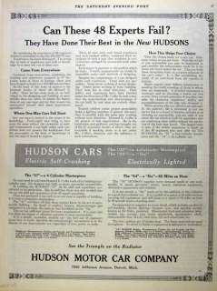 1913 Hudson 37 automobile How to choose car 2 page AD  