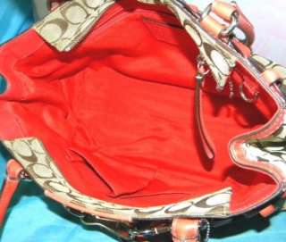 COACH Signature Braided BELTED CARRYALL Satchel Shoulder Bag Khaki 