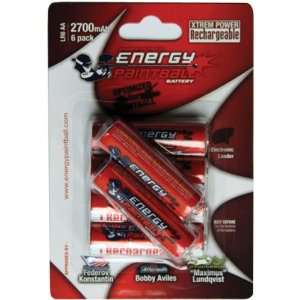  Energy Paintball AA 2700mAh Rechargeable Battery   6 Pack 