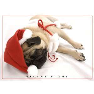  Silent Night Pug Christmas Cards: Office Products