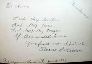 1903 antique AUTOGRAPH BOOK signatures ANNA LENDERMAN★  