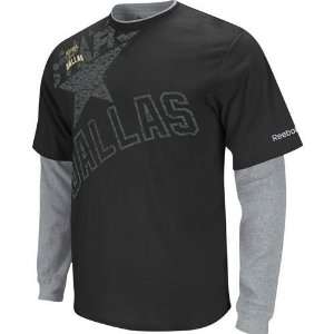 Dallas Stars Scrimmage Splitter Long Sleeve T Shirt (Black):  