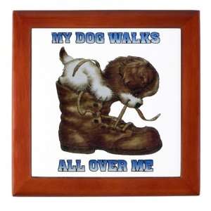   Keepsake Box Mahogany My Dog Walks All Over Me Puppy: Everything Else