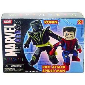   : Marvel Mini Mates Series 12 Riot Spider Man and Ronin: Toys & Games
