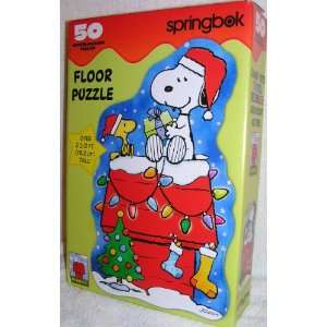  Peanuts Snoopy and Woodstock Christmas Floor Puzzle Toys & Games
