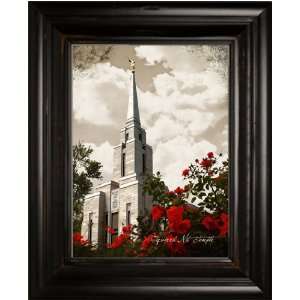  LDS Oquirrh Mountain Temple 5 38x31 Double Frame   Framed 