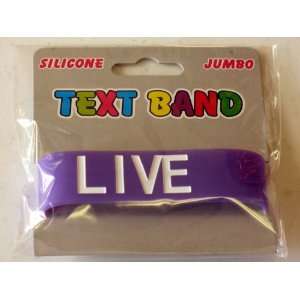 Hot Items Silicone Rubber Bracelet  Live Purple/white 