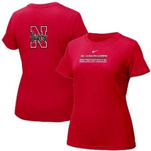 Nike Nebraska Cornhuskers Scarlet Ladies Uniform T shirt:  