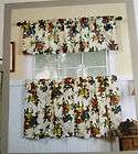   +Yellow Sunflower and Butterfly Kitchen Curtain Tier+Swag Set  