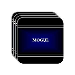  MOGUL Set of 4 Mini Mousepad Coasters (black design) 
