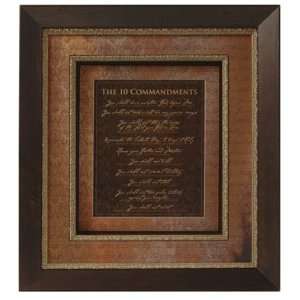 Framed Christian Art The 10 Commandments 