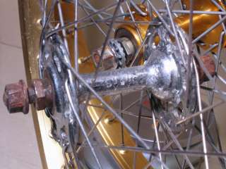 Old School BMX Wheels Araya 7X 20x1.75 Suzue/Shimano Hubs Gold 