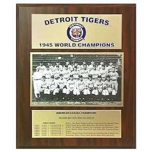 MLB Tigers 1945 World Series Plaque:  Sports & Outdoors