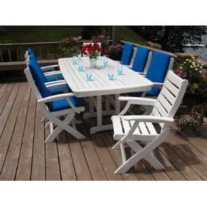  Polywood Captain Recycled Plastic Patio Dining Set Patio 