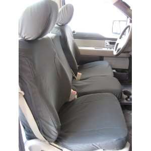   Center Console Custom Exact Seat Covers, Graphite Automotive Twill