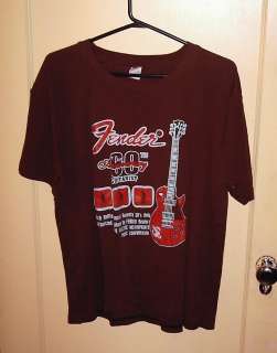 FENDER Guitars 60th Anniversary T shirt, Adult Small, EXC  