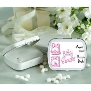 Baby Keepsake: Pink Cute Animal Illustrations Baby Shower Personalized 