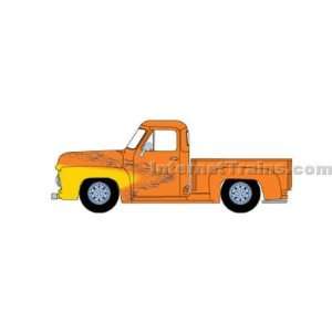   Ready to Roll 1955 Ford F 100 Pickup   Orange w/Flames Toys & Games