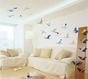Cloud Bird Formation Instant Art Decor Removable Wall Sticker Decal 