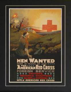WWI American Red Cross Wanted Recruitment Poster Print  