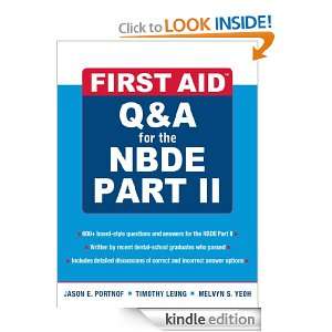 First Aid Q&A for the NBDE Part II (First Aid Series) Jason E 