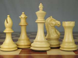 Weighted Staunton Bud Rose Wood Chess Set Pieces 4Q  