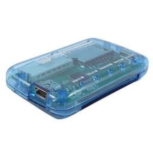  Gino Portable Plastic Clear Blue MS CF MD MSPRO USB 2.0 Hi 