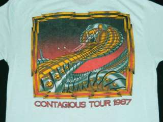 1987 CONTAGIOUS VTG TOUR T SHIRT CONCERT L ratt dio  