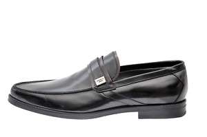 NEW VERSACE BLACK LEATHER SHOES LOAFERS 42.5   9.5  